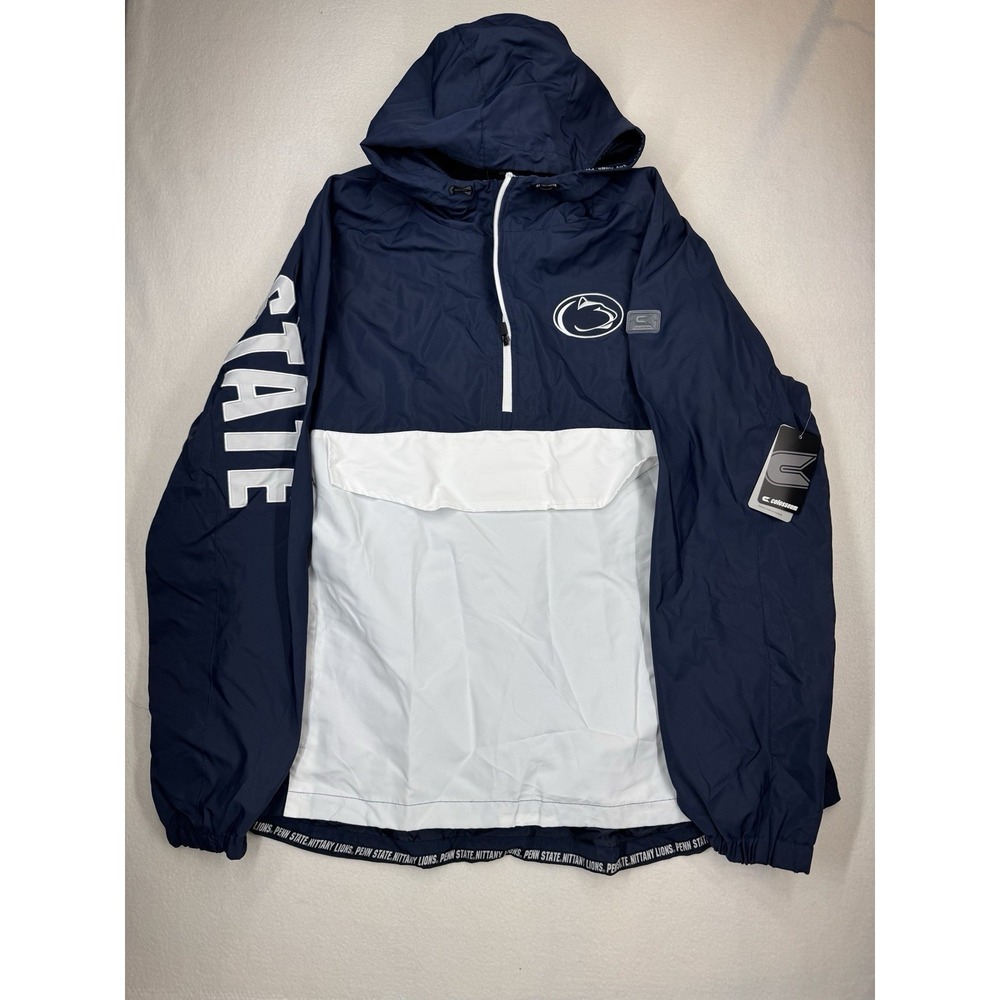 Colosseum Mens Penn State Nittany lions Navy Reload Half Zip Jacket XXL NWT